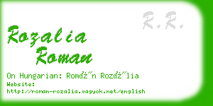 rozalia roman business card